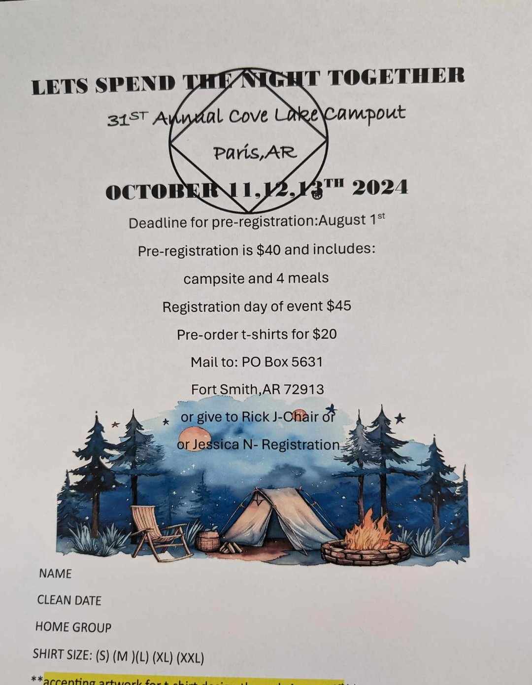 (Paris) 2024 Cove Lake Campout