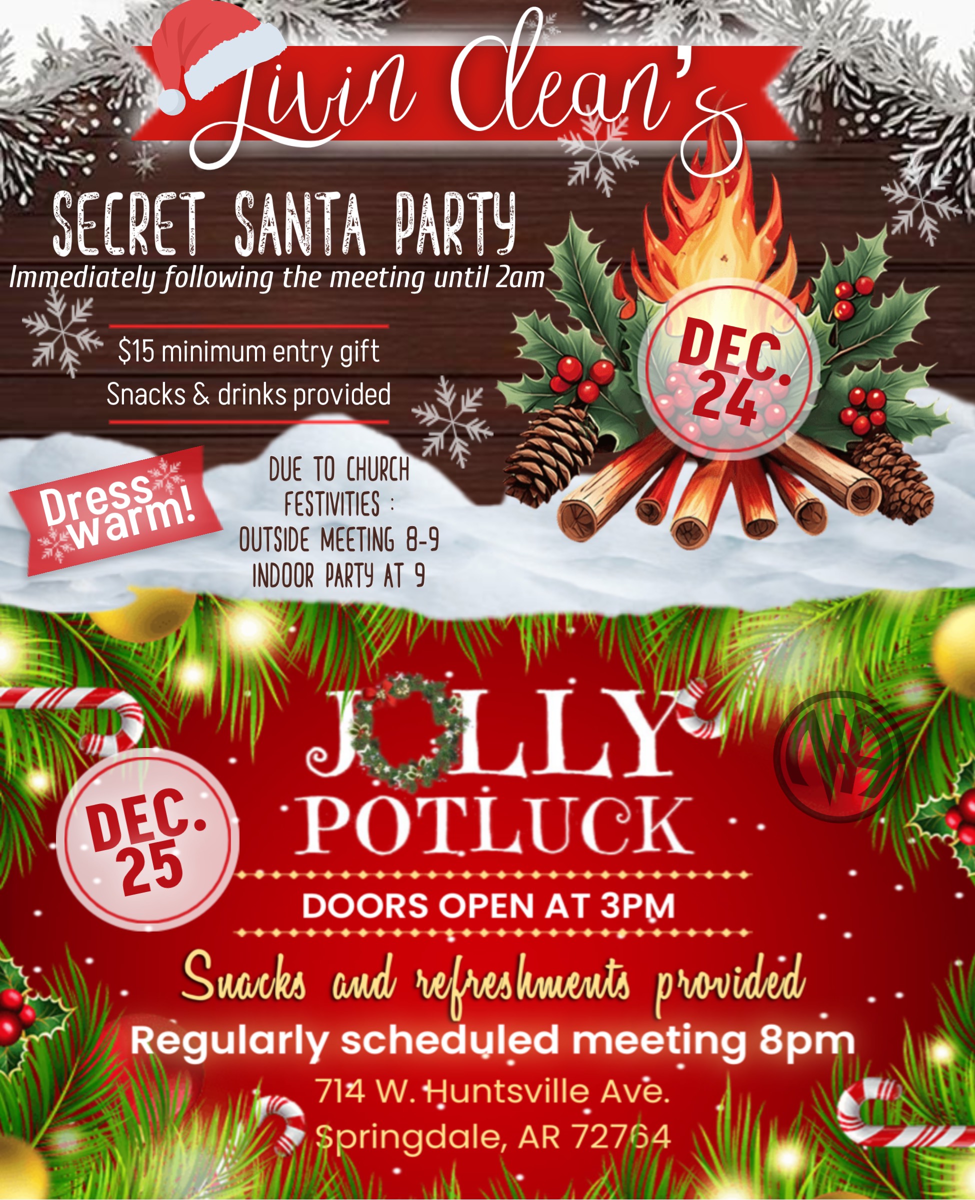 (Springdale) Livin Clean’s Secret Santa Party 2024