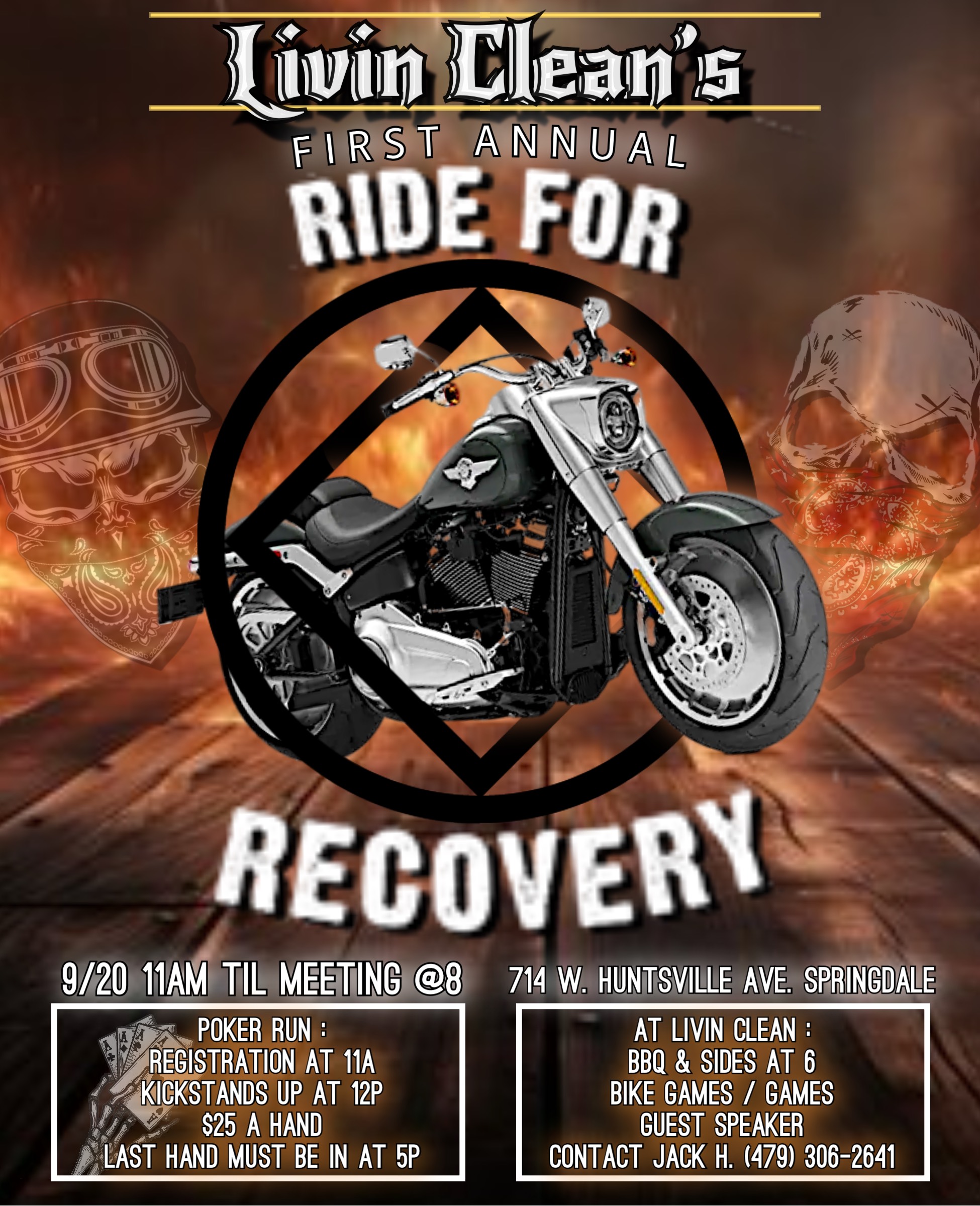 (Springdale) 1st Annual Ride For Recovery hosted by Livin' Clean