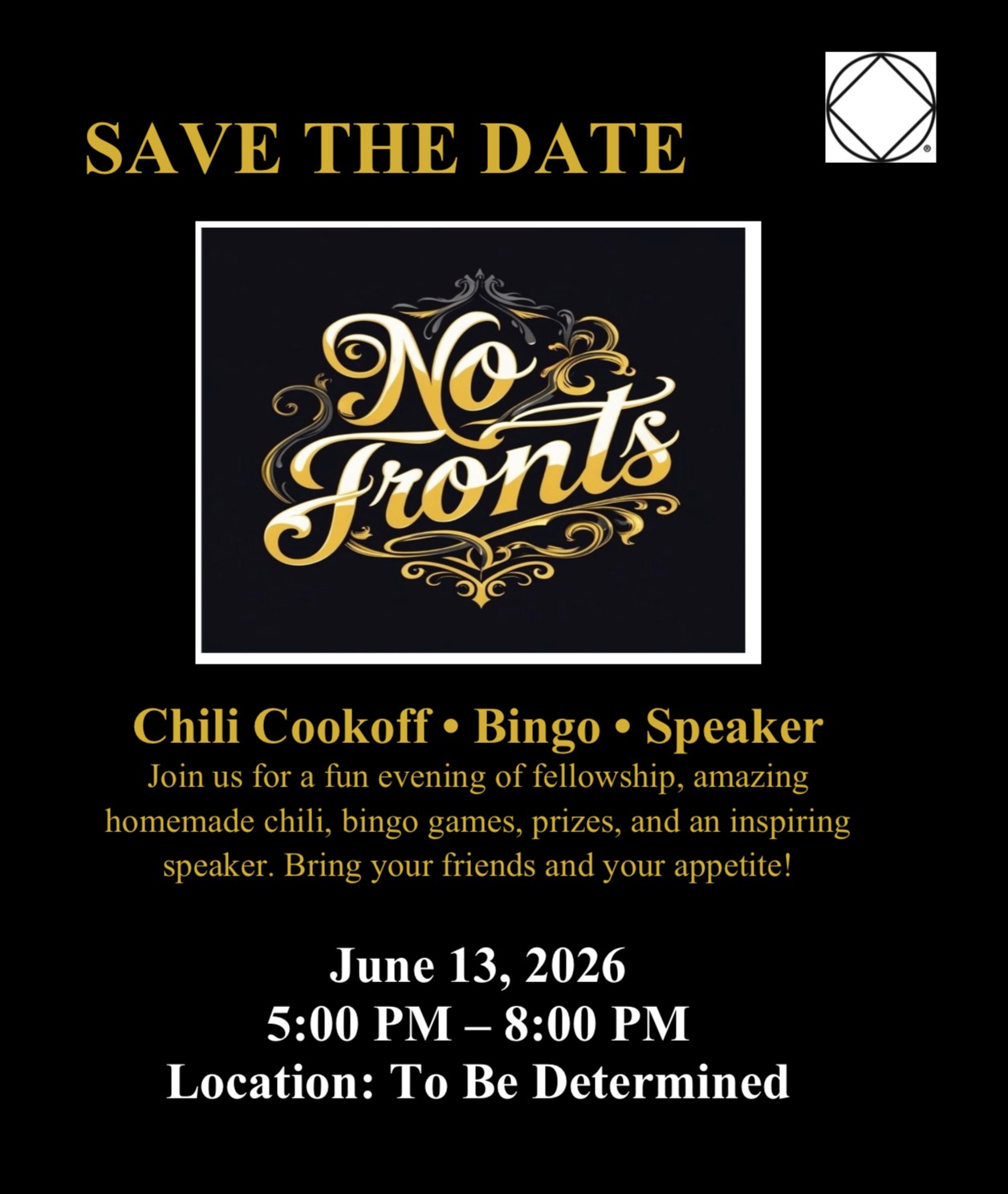 (NWA) No Fronts Chili Cookoff - Bingo - Speaker 2026
