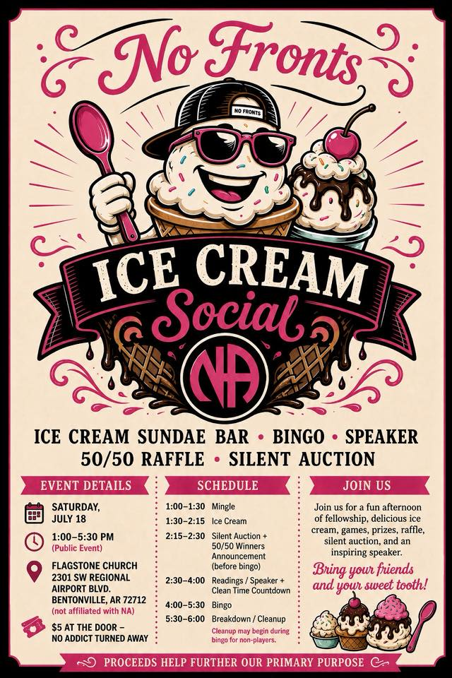 (NWA) No Fronts Ice Cream Social July 2026