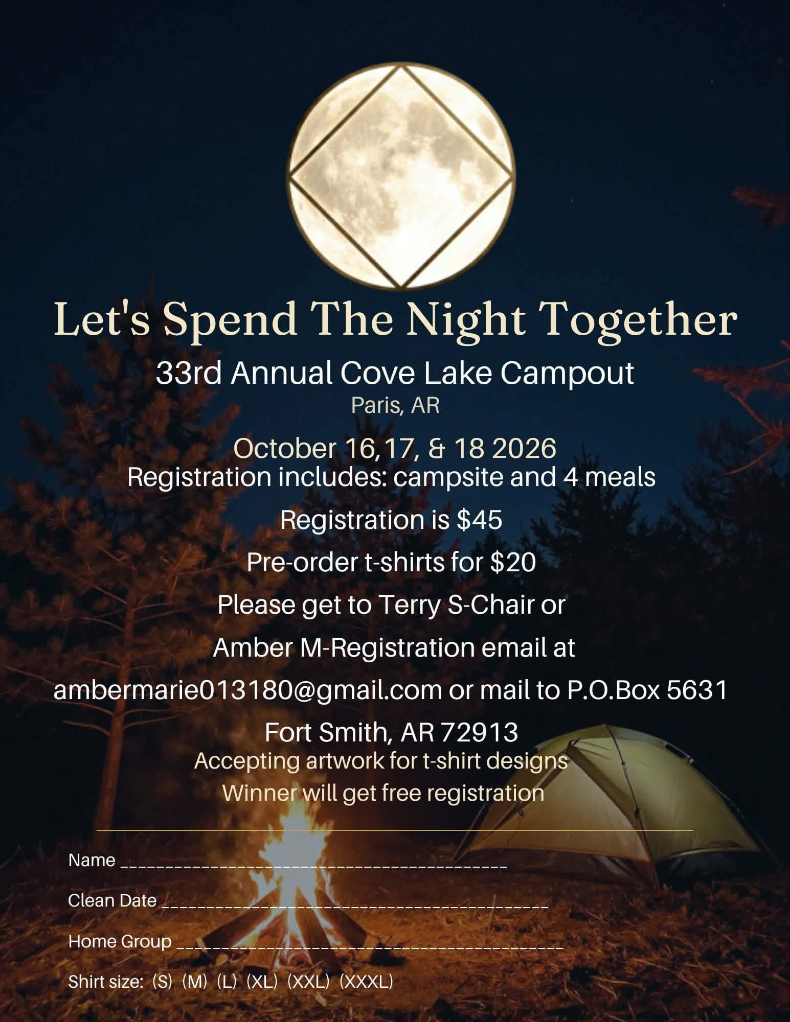 (Paris) 2026 Cove Lake Campout