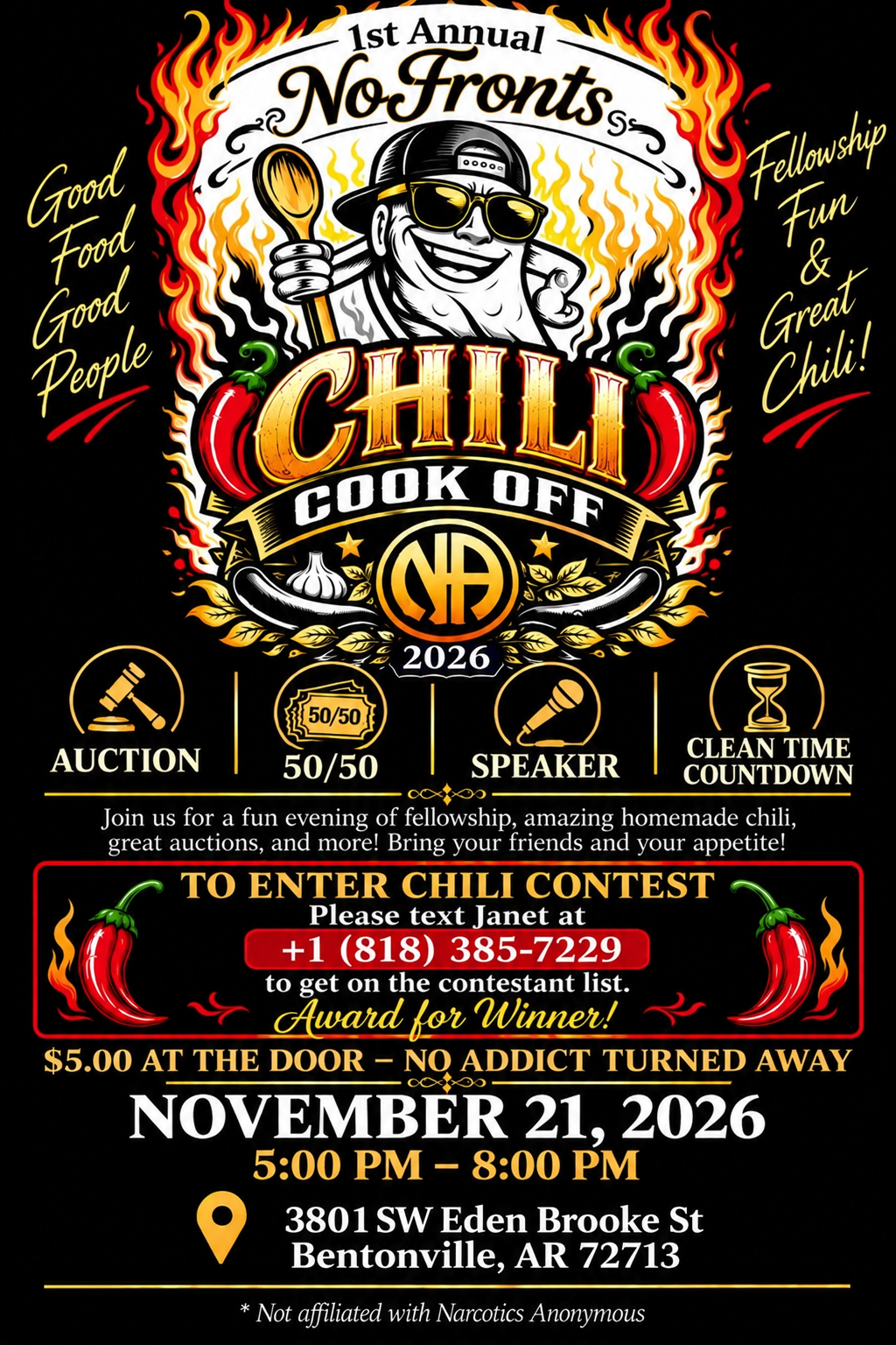 (Bentonville) No Fronts Chili Cookoff - Speaker 2026